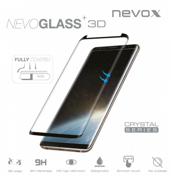 NEVOGLASS 3D - Samsung S8 Plus curved glass without EASY APP black