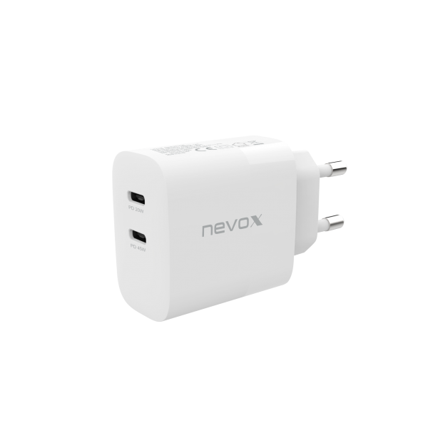 45W DUAL - USB - C Power Delivery (PD) Ladegerät GaN, Weiss